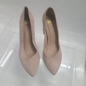 JOHNSTON & MURPHY Women’s Shoes Taupe Suede Elegant 3” Pump Heels Size 7.5M